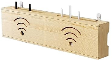 Kabelboxen Großes WLAN-Router-Rack, Wohnzimmer, Wandmontage, WiFi-Aufbewahrungsbox, Wanddekoration, TV-Untere Plug-in-Abschirmbox, Set-Top-Box Steckdosenbox (Color : B, Size : 60cm)