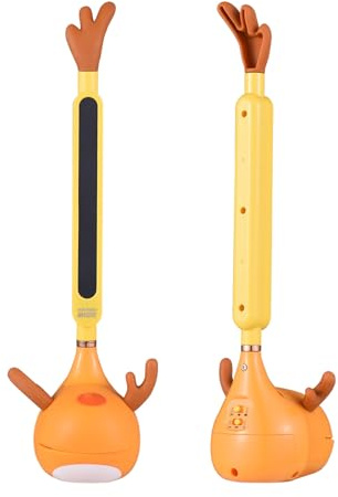 summina Electronic Erhu Digital Touch Sensitive Adorable Guitar Erhu Cute Cartoon Shape Music Synthesizer Early Learning Musical Instrument Fun Gift for Teens Adults Beginner (Orange)