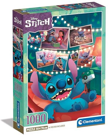 Clementoni - 39793 - Puzzle Disney Stitch - Jigsaw Puzzle 1000 Pieces | Jigsaw Puzzle For Adults | Comic Puzzle | Made In Italy