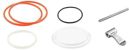 Oshhni 7 Pz Gioielli Rotary Tumbler Lucidatore Set di Sostituzione Barile di Blocco Strumenti di Gioielli Striscia Dentata Nero Anelli di Tenuta Coperchio, KT2000