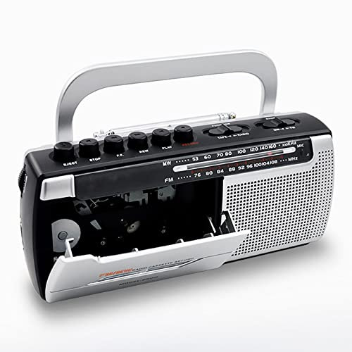 STMKB Tape Recorder, Portable Cassette Player, Built-in Speaker Microphone, for Music, Language Learning, Teacher Teaching, Gift for Students and The Elderly