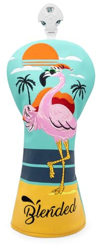 BAIRBRE Golf Club Covers Flamingos Driver Cover Fariway Wood Headcover Hybrid Head Cover Leather Golf Headcover Fit All Brand (for Hybrid)