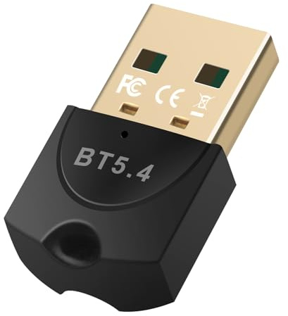 Adaptador Bluetooth 5.4, USB Bluetooth Dongle para PC, memoria Bluetooth para ratón, teclado, auriculares, teléfono móvil, tableta, controlador, compatible con Windows 11/10/8.1/7