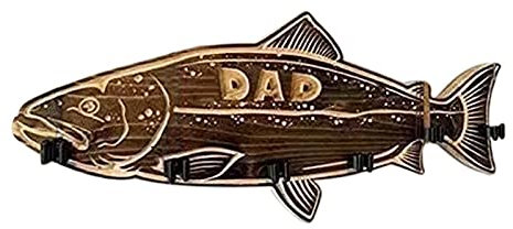 Angelrutenhalter Angelrutenhalter Largemouth Fisch Vertikale 6-Ruten Lagerregal Angelrutenhalterung Halter for Männer Vatertagsgeschenk Rutenhalter(Style B)