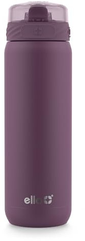 Ello Cooper 22oz Stainless Steel Insulated Water Bottle with Straw and Carrying Handle, Leak-Proof Locking Lid with Soft Silicone Spout - Dishwasher Safe