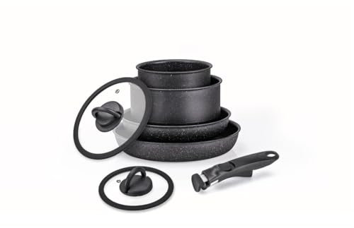 Moneta Etnea Evolution Minispace Batteria 7 pezzi, anche per induzione. 100% Made in Italy