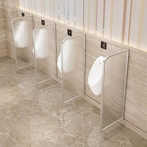 sjdoPulse Urinal,Trennwand, Toilettentrennwand, wasserdichte Urinal,Trennwand Für Hotel,/Öffentliche Toiletten, Edelstahlrahmen Mit Gehärteter Glasplatte, Für Schule/Bar,Silver,2Pcs