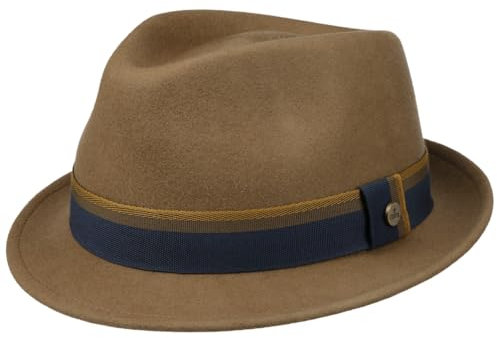LIERYS Donmalo Trilby Wollhut Knautschbar Unisex Sommer Winter braun S (54-55 cm)