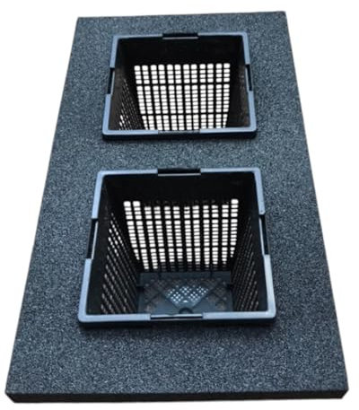 Filter Foams Ltd Floating Pond Planter with 2 Baskets, 11cm square pots FLOAT size 32cm x 18cm x 3cm Approx