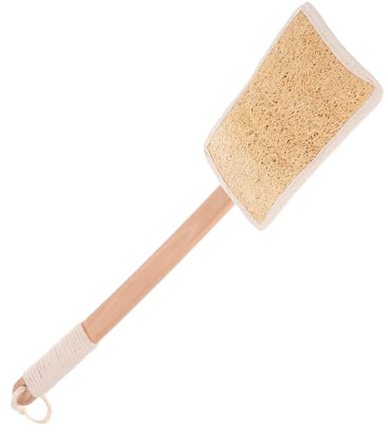 TOVINANNA Brosse De Bain Loofah Avec Long Manche Bois Brosse Exfoliante Pour Accessoire De Doux Et Confortable Pour Gommage Relaxant Du Corps