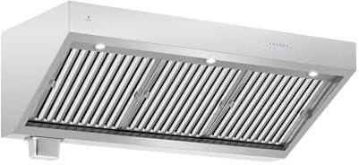 Royal Catering Hotte aspirante professionnelle avec moteur, régulateur, filtre et éclairage - 160 cm - 1500 m³/h Hotte inox Murale Cuisine