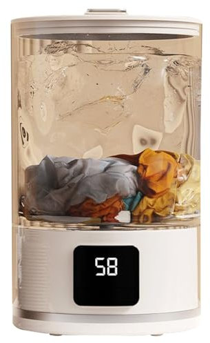 Machine À Laver Pour Sous-Vêtements | Mini Lave-linge Léger | 3 Programmes avec Écran LED - Électroménager et Accessoires de Lavage pour Sous-Vêtements, Chaussettes et Culottes - Idéal pour