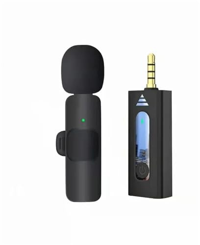 JQVDE Micrófono de Solapa inalámbrico de 3,5 mm, Condensador omnidireccional, Compatible con cámara, Altavoz y teléfono Inteligente. Micrófono de grabación Compatible con Youtube.(K35 2 Hairball)