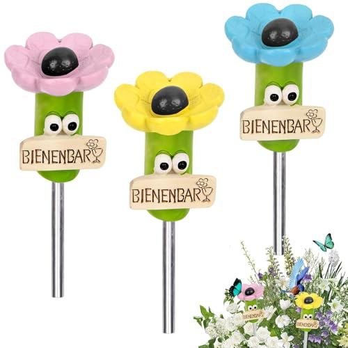 YGCHEN Bebedero para Abejas, Estación de Agua para Insectos en Forma de Flor, Fuente de Mariposas, Bebederos de Abejas para Jardín, Accesorios para Macetas