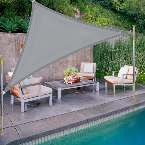 SRHIMEOS 6x6x6 Vela Parasole Triangolare Resistente, Protezione Raggi 95% UV Impermeabile Tende a Vela, Telo Ombreggiante Antistrappo per Giardino, Terrazza, Patio, Balcone