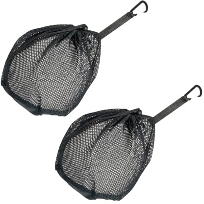 Generic Basketväska 2-pack Bärbar Nätförvaringsväska med Dragsko för Sport Utomhusaktiviteter Svart (2 st bollpåsar)