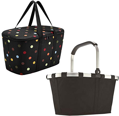 reisenthel Set carrybag black BK7003 +coolerbag dots UH7009