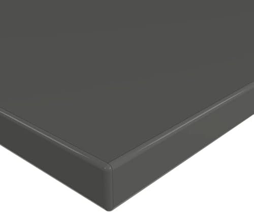 MySpiegel.de Tischplatte Holz Zuschnitt nach Maß Beschichtete Holzdekorplatte Grau in 19mm Stärke (100 x 100 cm, Grau)