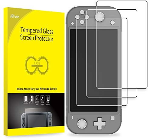 JETech Pellicola Protettiva per Nintendo Switch Lite, 3 Pezzi | HD Trasparente, Vetro Temperato Antigraffio