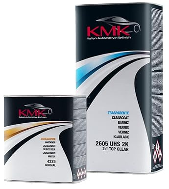 Barniz UHS 2K 2:1 TOP CLEAR y Catalizador Normal (Kit de 7,5 L) - Para uso profesional para carrocería