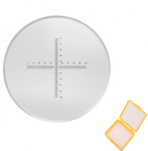 VILLCASE Micromètre oculaire pour microscope C7 Règle d'étalonnage croisé 0,1 mm Réticule de verre précis pour laboratoire et mesure de zone