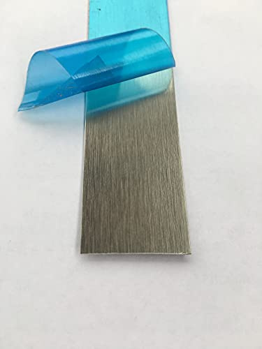 Rostfritt stål profil aluminium borstad 2500 x 11 x 0,5 mm självhäftande V2A rostfri stålplåt plåtremsa panel remsa remsa remsa list