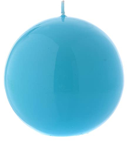 Holyart Candela da Mensa a Sfera Ceralaccata Azzurra d. 10 cm