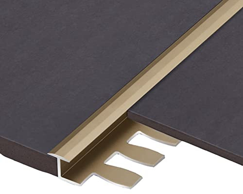 LAIDEPA T Type Abdeckleisten Für Fußböden, Innen Außen Metall Übergangsleiste, Aluminium Übergangsprofil, Zimmer Dekorativ Schwellenrampe, Schnelle Montage,Matte chne,130cm/51