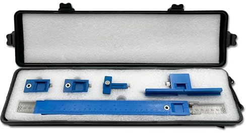 ShineUs Power Tools Punch Locator, for Installation of Handles, Knobs on Doors and Drawer Pull-Blue Plastic Box