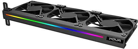 Noua Monsoon ARGB Supporto per Scheda Grafica ARGB 5V 3Pin con 3 Ventole da 90 mm, Dissipatore di Calore GPU, Supporta Scheda Madre Aura 5V, Montaggio PCI Facile Installazione
