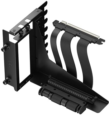 Fractal Design Support GPU Vertical PCIe 4.0 - Kit de Montage pour Carte Graphique Noire, flexibilité et Refroidissement Optimal