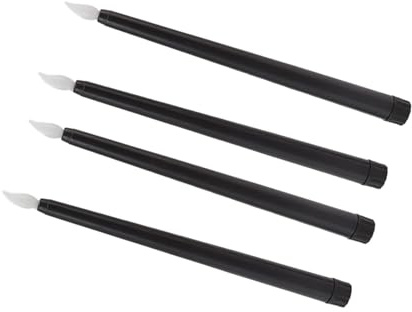 Atyhao LED-Kerzenlicht, Rauchfrei, Wegeleuchten Auenbeleuchtung Sicher, Warme Beleuchtung, 4 Stück, Schöne, Wiederverwendbare LED-Taper-Kerzen, Umweltfreundlich für Partys (Schwarz)