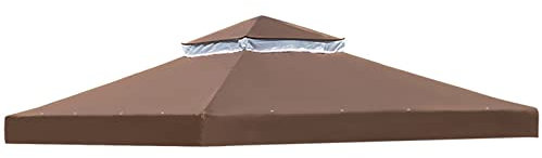 AIYING Grill Gazebo Outdoor BBQ Gazebo Canopy, Techo de Pabellón, Techo de Repuesto, Pabellón de jardín, Carpa de Fiesta para toldos de Patio, Uso en Exteriores,Marrón