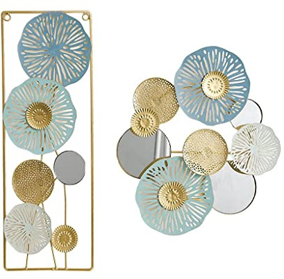Chic Shabby runde Metall-Wandkunst, Dekoration, Tischstatueen, 44 x 5 x 37,5 cm, 22 x 2 x 60, Typ A + Typ C, Wandbehang