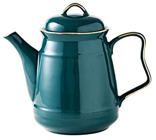 Pitcher Simple Ceramic Pitcher Green Cold Kettle with Handle Light Luxury Teapot for Juice, Coffee, Self-cooling Hot Drinks (50.7 Oz) Hot/Cold Water Carafe (Color : C)
