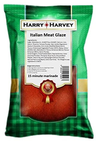 Harry Harvey Italian Meat Glaze Seasoning 200g | Rub & Marinade Glaze for Chicken, Beef, Pork, Lamb, Fish & Prawns | Italian Herb Blend, Grill & BBQ Flavour, Takeaway Style