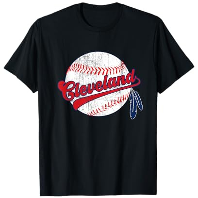Cleveland Baseball im Vintage-Stil T-Shirt