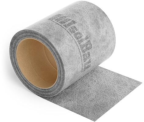 Isolbau Dichtband P3 Grau - 10 m Abdichtband Wasserdichtes Dichtungsband für Sanitär, Dusche, Bad und Fliesen, Balkon und Terrasse, Abdichtung für Innen- & Außenbereich - 120 mm