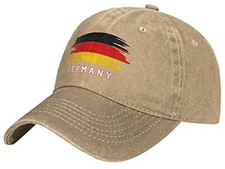 501 Damen Herren Baseballkappe Deutschland Flagge Deutsch Trucker Kappe Leicht Distressed Basecap Verstellbar Baseball Kappen Für Laufen Sport Tennis