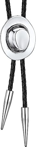 Bandmax Bolo Krawatte Herren Lederkette Edelstahl Bolo Tie Cowgirl Cowboy Krawatte Damen Personalisierte Foto Krawatten Modeschmuck für Hemd Hochzeit