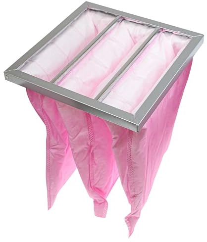 vhbw Taschenfilter Ersatz für Nilan F003995 für Klima | und Lüftungsanlagen - Filter F7, 28,7 x 28,7 x 36 cm, Rosa
