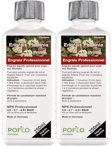 POFLOEngrais liquide NPK professionnel pour espèces Photinia (500 ml)