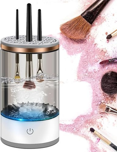 Aucaer Nettoyant Électrique pour Pinceaux de Maquillage, Multifonction mélangeur de pinceaux de maquillage, USB Nettoyeur de Pinceaux Cosmétiques, adapté aux pinceaux de maquillage de toutes
