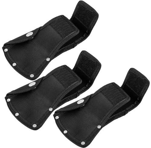 DRBIT 3Pcs Hatchet Sheath Nylon Axe Head Cover Portable Hatchet Blade Protector Heavy Duty Axe Head Case Hatchet Cover for Outdoor Camping and Work 16x10.6x6cm