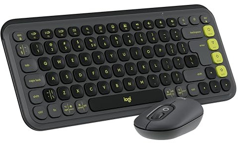 Logitech POP ICON COMBO, kit mouse e tastiera Bluetooth, digitazione comoda, tasti e pulsanti programmabili, clic discreti, Easy-Switch fino a 3 dispositivi