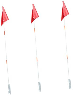 BESPORTBLE 3stücke Fahrrad Sicherheitsflagge Mit Verstellbarem Fiberglas-mast Reflektierende Werbefahne Für Erwachsenenräder Für Scooter Und Karts