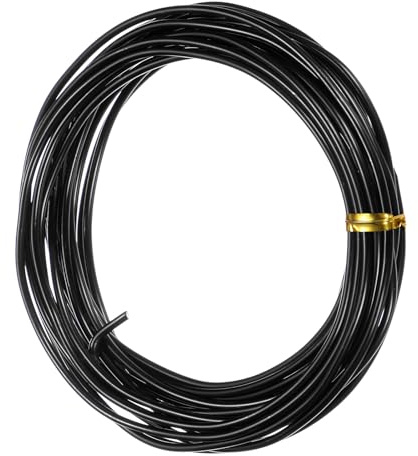 M METERXITY 2mm Bonsai Training Wire, 16.4 Feet Total Anodized Aluminum Bonsai Wires for Bonsai Tree Shaping/Branches Fixing/Trunk Holding/DIY Crafting [Black]