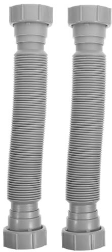 WHAMVOX 2pcs Expandable Flexible Sink Drain Hose Extension Bathroom Kitchen Washbasin Drainage Pipe Compatible Washing Machine and Rv Sewer Hose