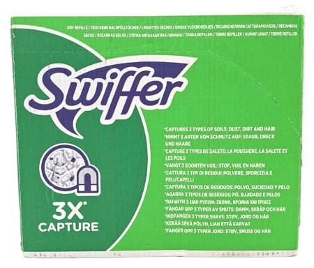 Swiffer Staubwischtücher, 216 Mikrofasertücher, fängt Staub und Schmutz auf, ideal für alle Arten von Böden und Tierhaaren, Giga Format