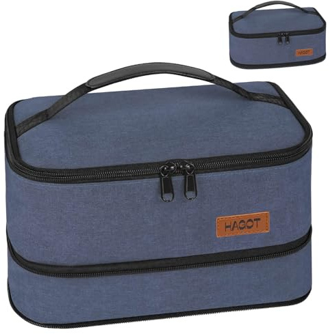 HAGOT Bolsa Termica Porta Alimentos 7.5L, Bolsa Comida Trabajo- de Gran Capacidad, Lunch Box Impermeable Hermética e Isotérmica, para Oficina, Viaje,Pícnic,Colegio,Camping, Azul